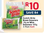 Scotch-Brite 3-Pack Brass Scourers 18g Or Wire Scourers-100g
