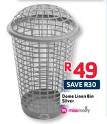 Missmolly Dome Linen Bin Silver