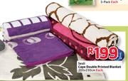 Sesli Cape Double Printed Blanket-200x230cm Each