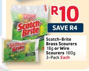 Scotch-Brite Brass Scourers-18g Or Wire Scourers-100g 3-Pack