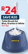 Addis Toilet-Brush Set Blue, Granite Or White-Per Set