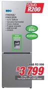 KIC Metallic Fridge/Freezer Nett Capacity 314L KBF634 ME