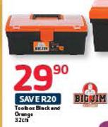 Big Jim Toolbox 32cm Black And Orange