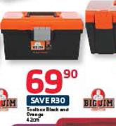Big Jim Toolbox 42cm Black And Orange