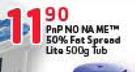 Pnp No Name 50% Fat Spread Lit-500g Tub