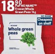 Pnp No Name Frozen Whole Green Peas