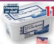 Pnp No Name 50% Fat Spread Lit-500g Tub