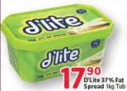 D'Lite 37% Fat Spread Tub-1Kg