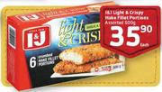 I&J Light & Crispy Hake Fillet Portions Assorted-500gm