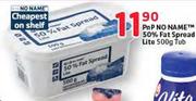 PnP No Name 50% Fat Spread Lite Tub-500gm