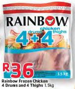 Rainbow Frozen Chicken 4 Drums And 4 Thighs-1.5kg