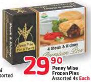 Penny Wise Frozen Pies Assorted-4's