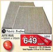 Fetakis Brothers Jute Rug-120cmx170cm Each