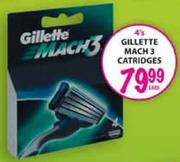 Gillette Mach 3 Catridges-4's Each