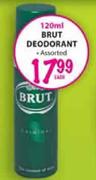 Brut Deodorant Assorted-120ml Each