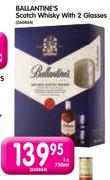 Ballantine's Scotch Whisky With 2 Glasses-750ml