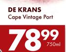 DE Krans Cape Vintage Port-750ml