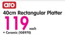 Aro 40cm Ceramic Rectangular Platter