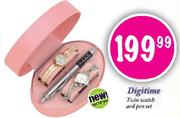 Digitime Twin Watch and Pen Set
