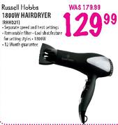 Russell Hobbs Hairdryer(RHHD21)-1800W 