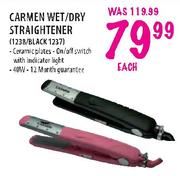 Carmen Wet/Dry Straightener(1238/Black 1237)40W-Each