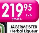 Jagermeister Herbal Liqueur-1Ltr