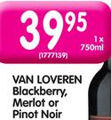Van Loveren Blackberry, Merlot or Pinot Noir-750ml