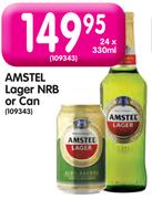 Amstel Lager NRB Or Can-24x330ml