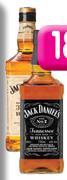 Jack Daniel's Tennessee Whiskey or Tennessee Honey-750ml Each