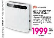 Huawei Wi-Fi Router With LTE/3G Modem B593