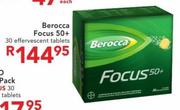 Berocca Focus 50+ Effervescent Tablets-30's
