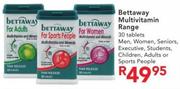 Bettaway Multivitamin Range Tablets-30's