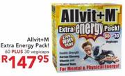 Allvit+M Extra Energy Pack! 60's Plus 30's Vegicaps