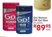 Go! Woman Or Go! Man Tablets-60's Each