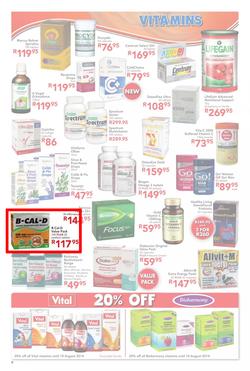 Dischem : Winter Savings (Valid until 10 Aug 2014), page 8