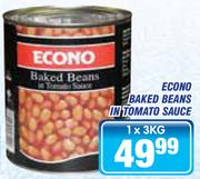 Econo Baked Beans In Tomato Sauce-1 x 3kg