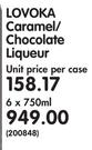 Lovoka Caramel/Chocolate Liqueur-6x750ml