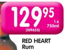 Red Heart Rum-750m