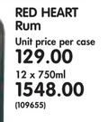 Red Heart Rum-12x750m