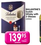 Ballantine's Scotch Whisky With 2 Glasses-750ml