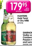 Hunters Gold Twist Or Dry NRB-24x330ml