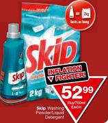 Skip Washing Powder/Liquid Detergent-2kg/750ml