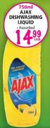 Ajax Dishwashing Liquid Assorted-750ml Each