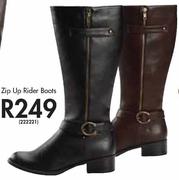 Zip Up Rider Boots