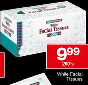 House Brand White Facial Tissues-200's