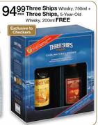 Three Ships Whisky-750Ml + Three Ships 5-year-old Whisky-200Ml