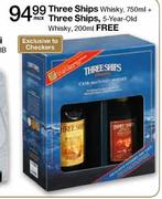 Three Ships Whisky-750Ml + Three Ships 5-year-old Whisky-200Ml