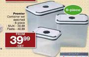 Premium Container Set Assorted (Pasta)-6 Piece per set