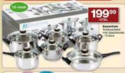 Essentials Kookwarestel Met Glasdeksels-12 stuk per stel