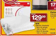SCE Electric Non-Fit Double Blanket-150 x 110cmm each